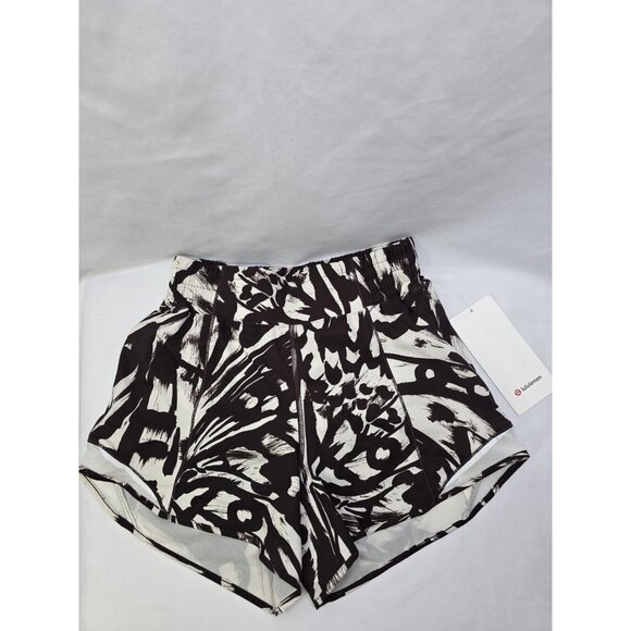 NWT Lululemon Hotty Hot HR Short 4" Monarch Bloom Bone Espresso/Bone Size : 6 - Picture 2 of 8